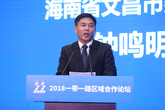 海南省文昌市委书记 钟鸣明（人民网记者 吉羽 摄）