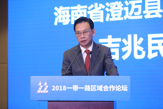 海南省澄迈县委书记 吉兆民（人民网记者 吉羽 摄）