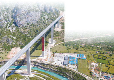 　　2021年5月11日，在黑山波德戈里察，中国企业承建的黑山南北高速公路项目远景。 　　影像中国