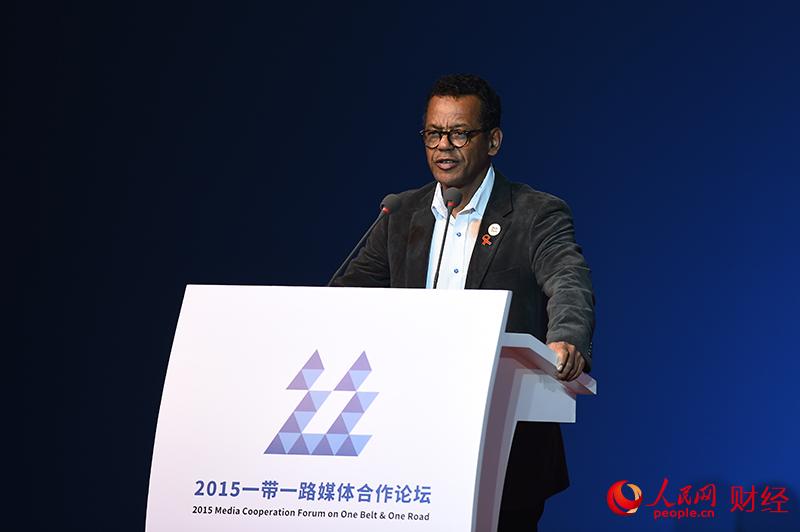南非广播公司执行总裁詹姆斯·马修斯在”一带一路媒体合作论“致辞